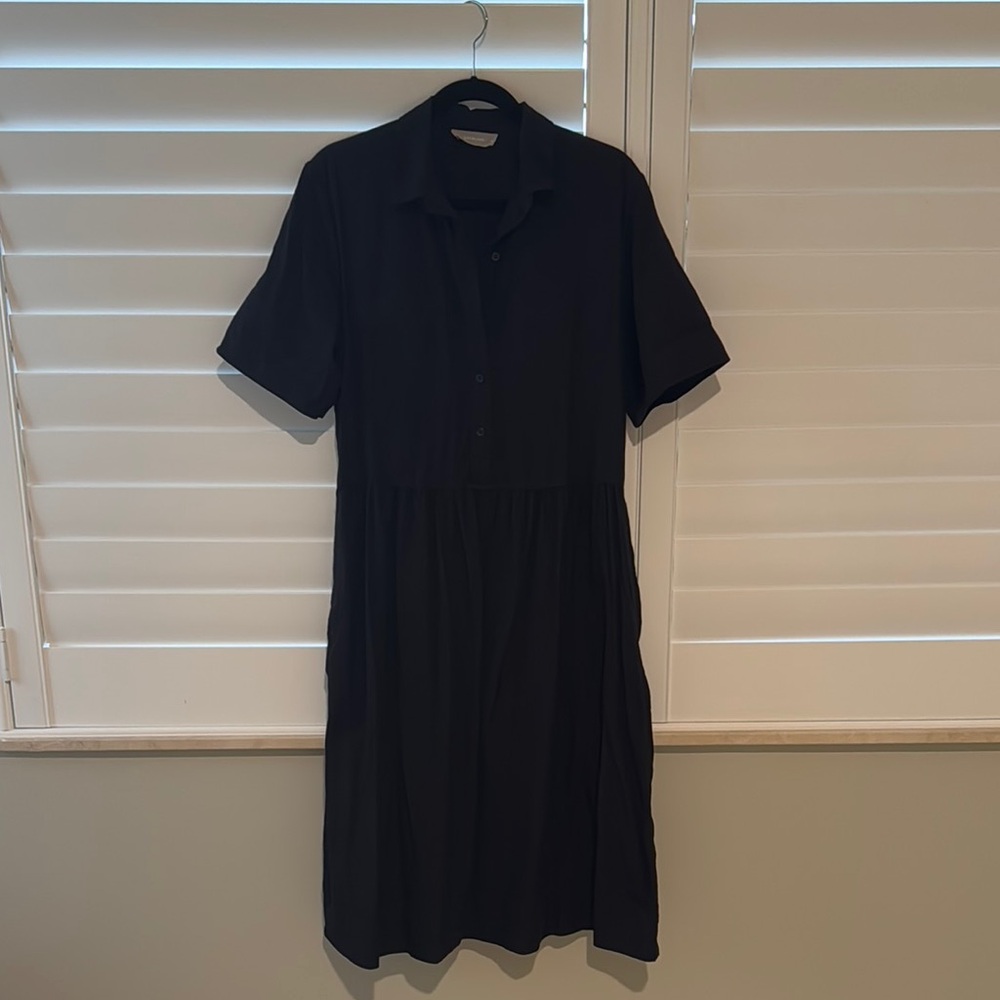 Everlane Parklet black shirt dress size 10 (large)